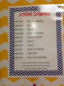 Class Schedule Posted